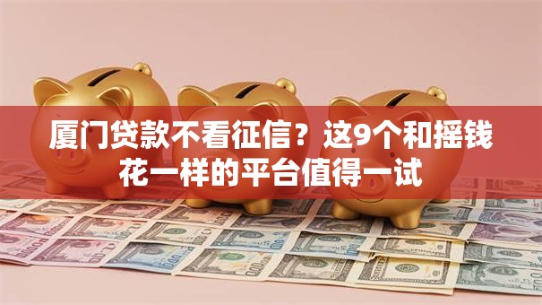 厦门贷款不看征信？这9个和摇钱花一样的平台值得一试