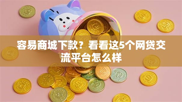 容易商城下款？看看这5个网贷交流平台怎么样
