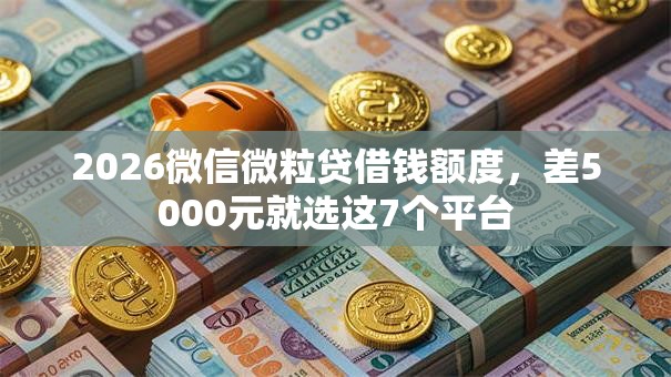 2026微信微粒贷借钱额度，差5000元就选这7个平台