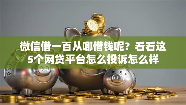 微信借一百从哪借钱呢？看看这5个网贷平台怎么投诉怎么样