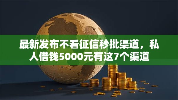 最新发布不看征信秒批渠道，私人借钱5000元有这7个渠道