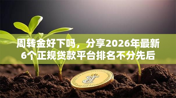 周转金好下吗，分享2026年最新6个正规贷款平台排名不分先后