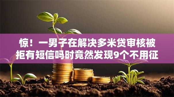 惊！一男子在解决多米贷审核被拒有短信吗时竟然发现9个不用征信的贷款平台，事后分享了出来