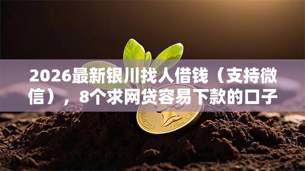 2026最新银川找人借钱（支持微信），8个求网贷容易下款的口子无私分享