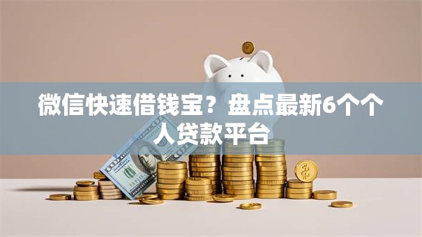 微信快速借钱宝？盘点最新6个个人贷款平台