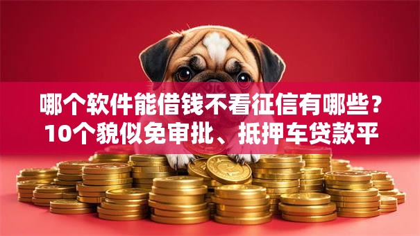 哪个软件能借钱不看征信有哪些?10个貌似免审批、抵押车贷款平台好合集 哪个软件能借钱不看征信有哪些?10个貌似免审批、抵押车贷款平台好合集