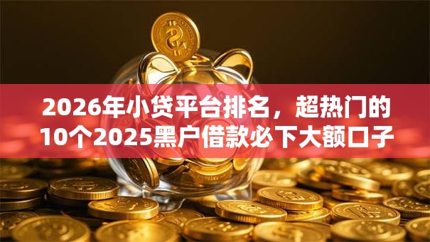 2026年小贷平台排名，超热门的10个2025黑户借款必下大额口子推荐