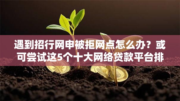 遇到招行网申被拒网点怎么办？或可尝试这5个十大网络贷款平台排名不分先后