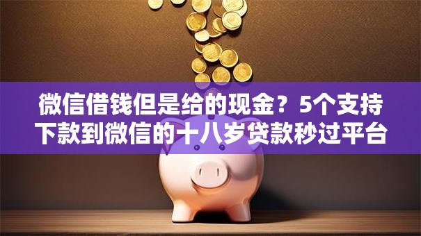 微信借钱但是给的现金?5个支持下款到微信的十八岁贷款秒过平台 微信借钱但是给的现金?5个支持下款到微信的十八岁贷款秒过平台