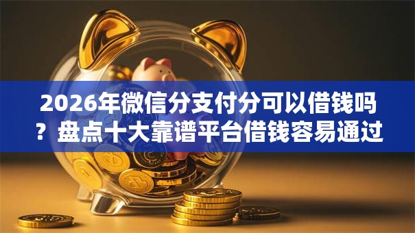 2026年微信分支付分可以借钱吗？盘点十大靠谱平台借钱容易通过不看负债