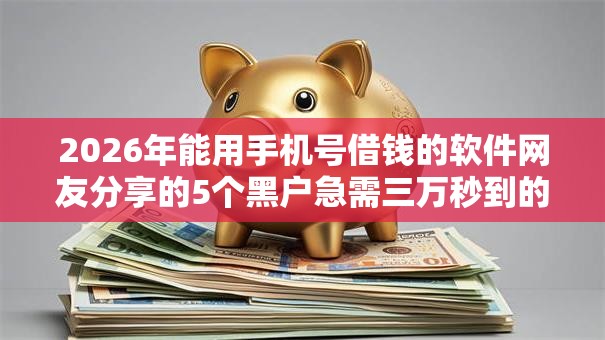 2026年能用手机号借钱的软件网友分享的5个黑户急需三万秒到的的平台我觉得不错! 2026年能用手机号借钱的软件网友分享的5个黑户急需三万秒到的的平台我觉得不错!