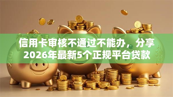 信用卡审核不通过不能办，分享2026年最新5个正规平台贷款