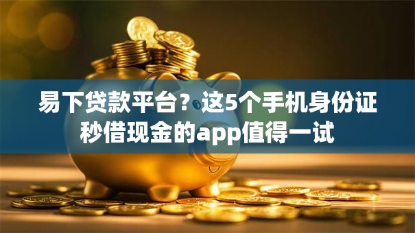 易下贷款平台？这5个手机身份证秒借现金的app值得一试