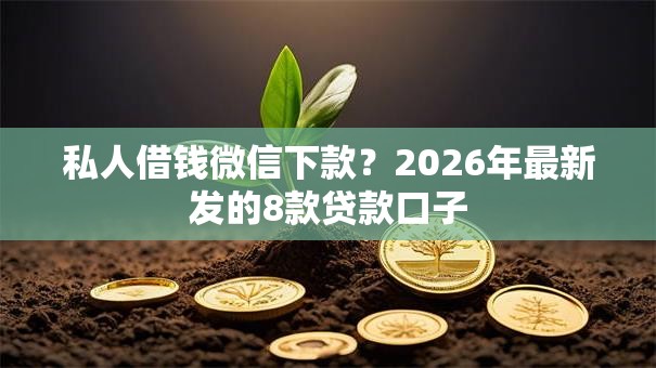私人借钱微信下款？2026年最新发的8款贷款口子