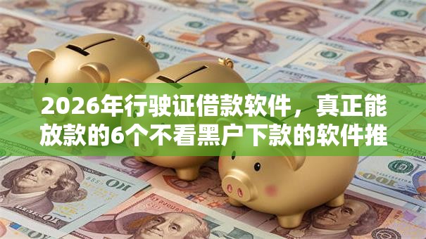 2026年行驶证借款软件，真正能放款的6个不看黑户下款的软件推荐
