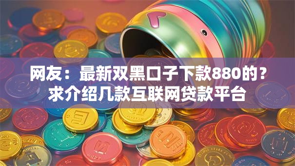 网友：最新双黑口子下款880的？求介绍几款互联网贷款平台