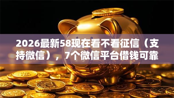 2026最新58现在看不看征信（支持微信），7个微信平台借钱可靠无私分享