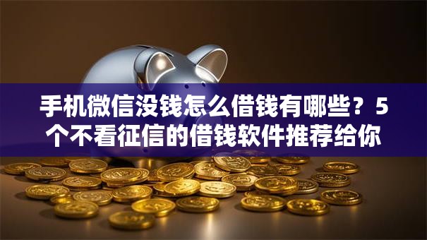 手机微信没钱怎么借钱有哪些？5个不看征信的借钱软件推荐给你