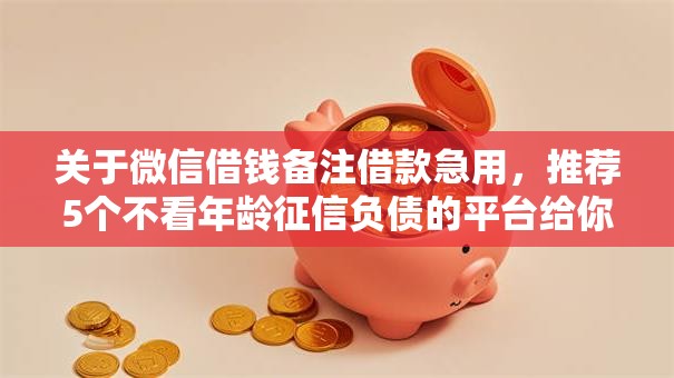 关于微信借钱备注借款急用,推荐5个不看年龄征信负债的平台给你 关于微信借钱备注借款急用,推荐5个不看年龄征信负债的平台给你