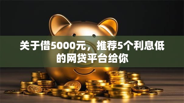 关于借5000元，推荐5个利息低的网贷平台给你