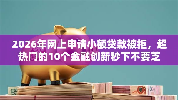 2026年网上申请小额贷款被拒，超热门的10个金融创新秒下不要芝麻分的软件推荐