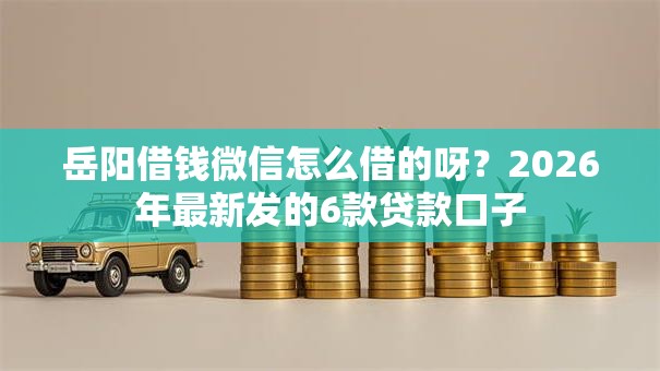 岳阳借钱微信怎么借的呀？2026年最新发的6款贷款口子