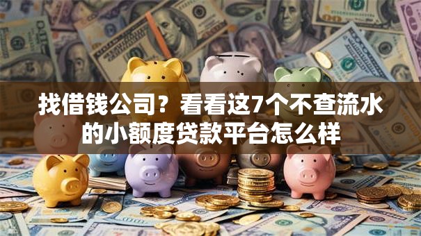 找借钱公司?看看这7个不查流水的小额度贷款平台怎么样 找借钱公司?看看这7个不查流水的小额度贷款平台怎么样