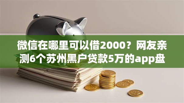 微信在哪里可以借2000?网友亲测6个苏州黑户贷款5万的app盘点 微信在哪里可以借2000?网友亲测6个苏州黑户贷款5万的app盘点