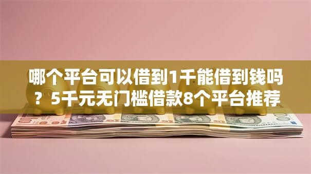 哪个平台可以借到1千能借到钱吗？5千元无门槛借款8个平台推荐