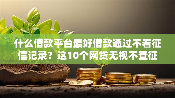 什么借款平台最好借款通过不看征信记录？这10个网贷无视不查征信软件值得一试