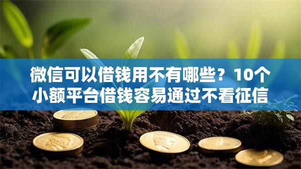 微信可以借钱用不有哪些?10个小额平台借钱容易通过不看征信推荐给你 微信可以借钱用不有哪些?10个小额平台借钱容易通过不看征信推荐给你