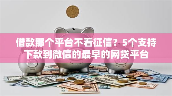 借款那个平台不看征信？5个支持下款到微信的最早的网贷平台