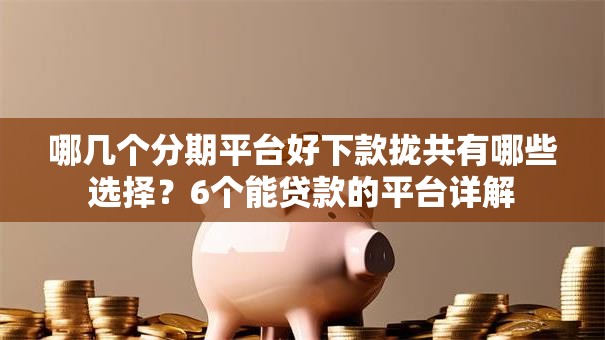 哪几个分期平台好下款拢共有哪些选择？6个能贷款的平台详解