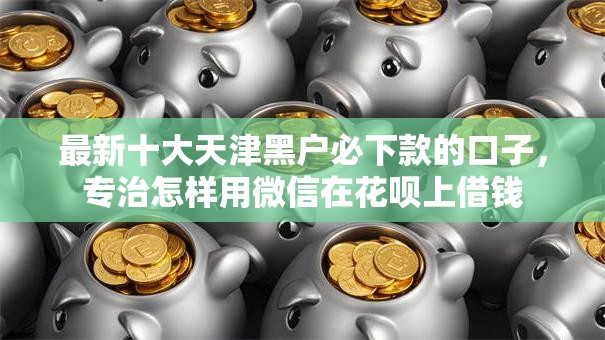 最新十大天津黑户必下款的口子，专治怎样用微信在花呗上借钱