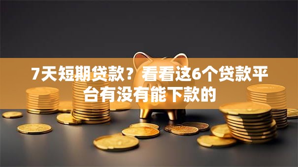 7天短期贷款？看看这6个贷款平台有没有能下款的