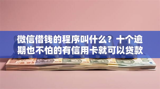 微信借钱的程序叫什么？十个逾期也不怕的有信用卡就可以贷款的平台