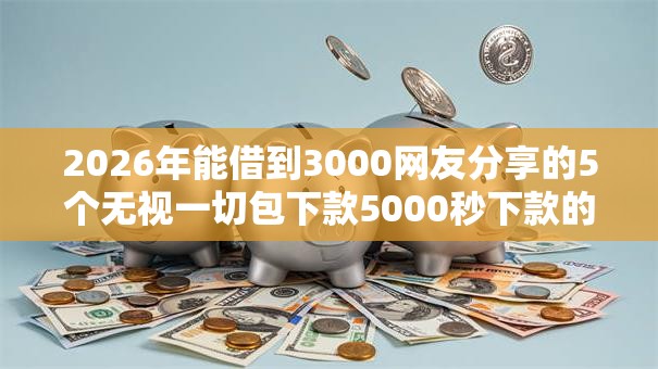 2026年能借到3000网友分享的5个无视一切包下款5000秒下款的口子我觉得不错！
