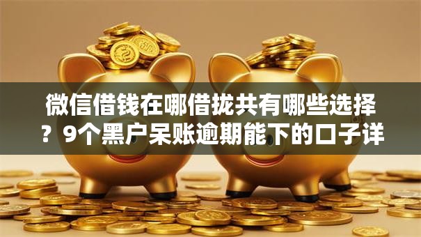 微信借钱在哪借拢共有哪些选择?9个黑户呆账逾期能下的口子详解 微信借钱在哪借拢共有哪些选择?9个黑户呆账逾期能下的口子详解