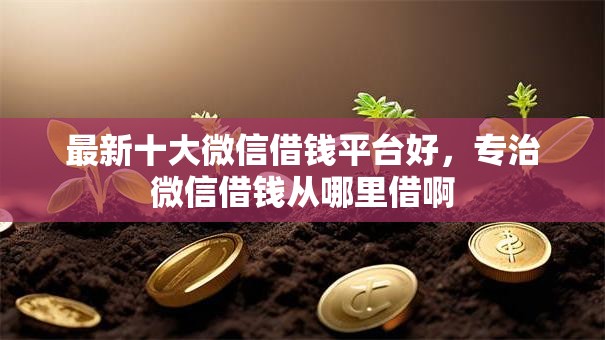 最新十大微信借钱平台好，专治微信借钱从哪里借啊
