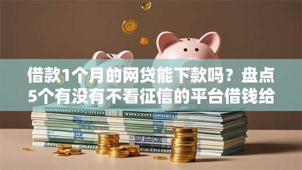 借款1个月的网贷能下款吗？盘点5个有没有不看征信的平台借钱给你参考