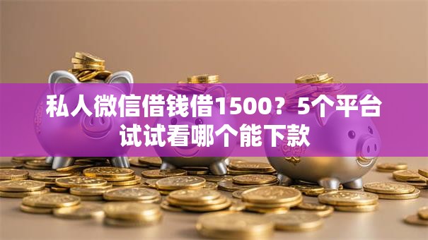 私人微信借钱借1500？5个平台试试看哪个能下款