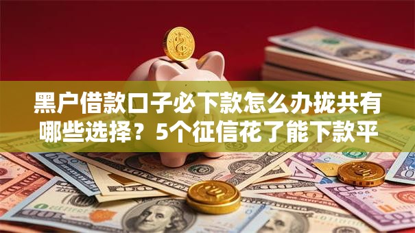 黑户借款口子必下款怎么办拢共有哪些选择？5个征信花了能下款平台详解