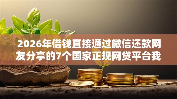 2026年借钱直接通过微信还款网友分享的7个国家正规网贷平台我觉得不错！