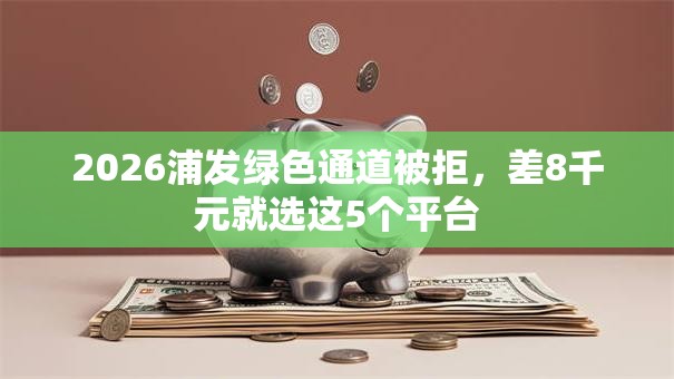 2026浦发绿色通道被拒，差8千元就选这5个平台