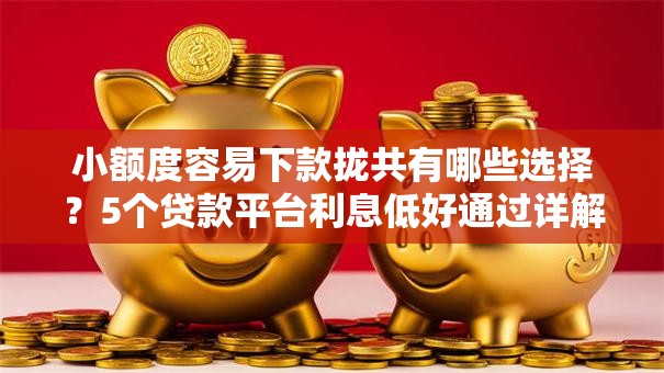 小额度容易下款拢共有哪些选择？5个贷款平台利息低好通过详解