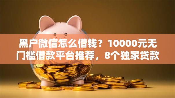 黑户微信怎么借钱?10000元无门槛借款平台推荐,8个独家贷款的平台盘点 黑户微信怎么借钱?10000元无门槛借款平台推荐,8个独家贷款的平台盘点