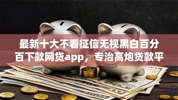 最新十大不看征信无视黑白百分百下款网贷app，专治高炮贷款平台有哪些公司