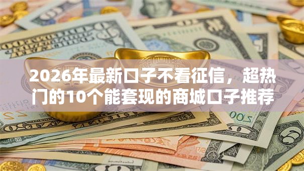 2026年最新口子不看征信，超热门的10个能套现的商城口子推荐