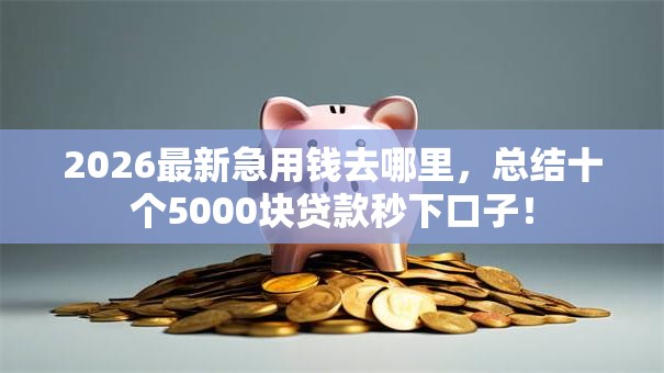 2026最新急用钱去哪里，总结十个5000块贷款秒下口子！