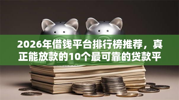 2026年借钱平台排行榜推荐，真正能放款的10个最可靠的贷款平台推荐